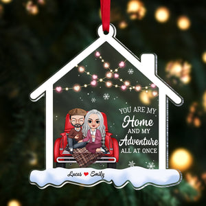 You Are My Home And My Adventure All At Once Personalized Old Couple Ornament, Christmas Tree Decor - Ornament - GoDuckee