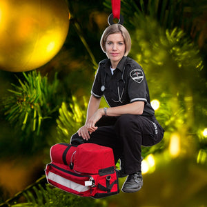 Custom EMT Photo Ornament, Christmas Tree Decor - Ornament - GoDuckee