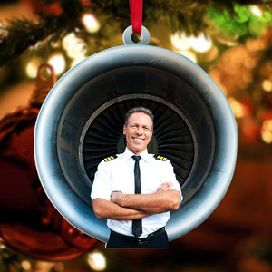 Custom Pilot Photo Ornament, Christmas Tree Decor - Ornament - GoDuckee