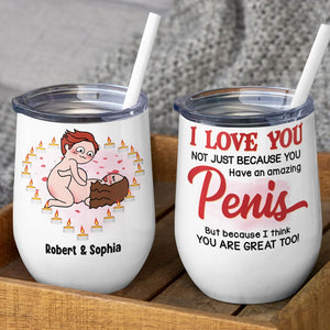 I Love You Not Just Because You Have An Amazing Penis - Personalized Couple Mug - Gift For Couple - Coffee Mug - GoDuckee