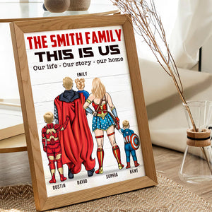 Family, This Is Us - Personalized Canvas Print For Families - Poster & Canvas - GoDuckee