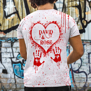 Horror Couple See You In My Dreams, Personalized All Over Print Shirt, Halloween Gift for Loved One - AOP Products - GoDuckee