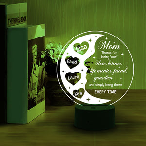 Mom For All The Times That I Forgot To Say Thank You - Personalized Led Night Light - Gift for Mom - Led Night Light - GoDuckee