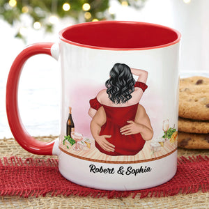 Get Over Here And Eat My Heart - Shaped Box, Personalized Couple Tumbler, Gift For Couple - Coffee Mug - GoDuckee