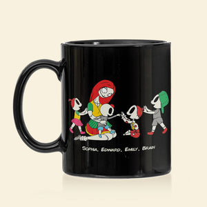 Horror Family Dad Mom And Children 02QHDT120423 Personalized Black Coffee Mug - Coffee Mug - GoDuckee