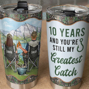 Personalized Fishing Couple Tumbler - You're Still My Greatest Catch - Tumbler Cup - GoDuckee