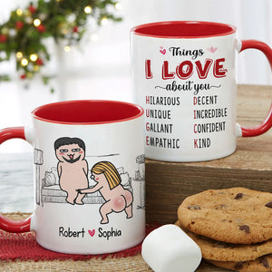 Things I Love About You - Personalized Couple Tumbler - Gift For Tumbler - Coffee Mug - GoDuckee