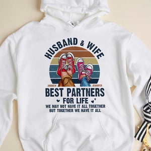 Husband and Wife Best Partners For Life Personalized Shirt, Gift For Couple - Shirts - GoDuckee