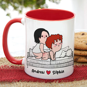 Just The Tip I Promise, Personalized Naughty Couple Mug Wine Tumbler Accent Mug, Gift For Couple - Coffee Mug - GoDuckee