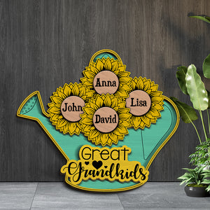 Grandma's Great Grandkids - Personalized 3D 2-Layered Wood Art - Gift for Grandparents - Wood Sign - GoDuckee