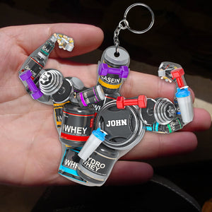 Bodybuilding Bodybuider Personalized Flat Car Ornament And Keychain - Ornament - GoDuckee