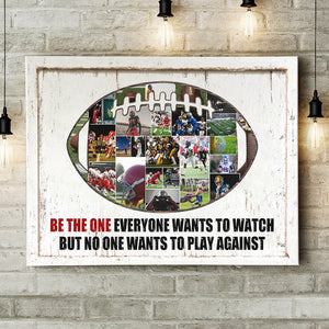 Football Player Custom Photo Personalized Canvas Poster - Poster & Canvas - GoDuckee