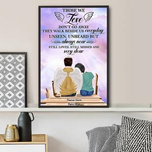 Personalized Young Couple Poster - Memories Of Husband in Heaven Those we love don't go away - Poster & Canvas - GoDuckee