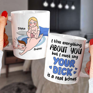 I Love Everything About You Personalized Mug, Funny Gift For Couple - Coffee Mug - GoDuckee
