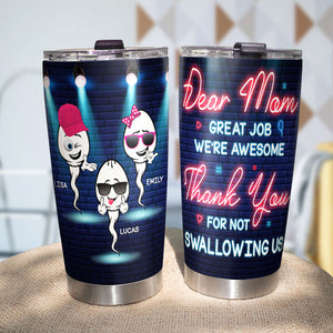 Dear Mom Great Job We're Awesome - Personalized Mother's Day Tumbler - Gift For Mom - Tumbler Cup - GoDuckee