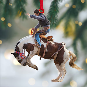 Custom Rodeo Photo Ornament, Christmas Tree Decor - Ornament - GoDuckee