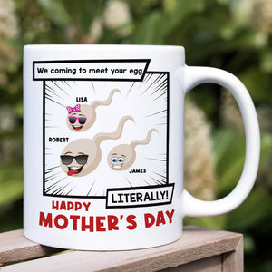 We Coming To Meet Your Egg-Gift For Mother- Personalized Coffee Mug- Mother's Day Coffee Mug - Coffee Mug - GoDuckee