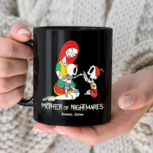 Father And Children 02QHDT230323 Personalized Black Coffee Mug - Coffee Mug - GoDuckee