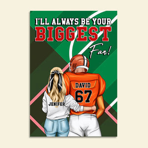 American Football Always Be Your Biggest Fans - Personalized Wall Art - Gift for Him - Couple Shoulder to Shoulder - Poster & Canvas - GoDuckee