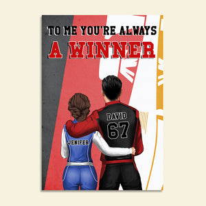 Personalized Racing Couple Poster - To Me You're Always A Winner - Couple Shoulder to Shoulder - Poster & Canvas - GoDuckee