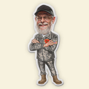 Custom Military Pillow - Man With Happy Face - Pillow - GoDuckee