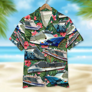 Cruising Hawaiian Shirt - Seamless Boat Pattern - Hawaiian Shirts - GoDuckee