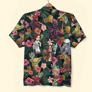 S. W. Hawaiian Shirt - Summer Flower Pattern - Hawaiian Shirts - GoDuckee