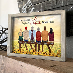 Where Life Begins And Love Never Ends Personalized Family Canvas Print, Gift For Family - Poster & Canvas - GoDuckee