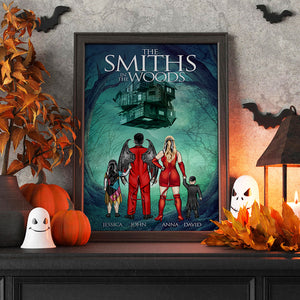 The Family In The Wood Personalized Canvas Print, Gift For Family - Poster & Canvas - GoDuckee