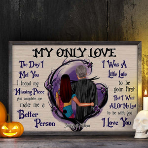 The Day I Met You I Found My Missing Piece Personalized Couple Canvas Print, Halloween Gift For Couple - Poster & Canvas - GoDuckee