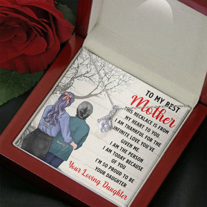 Mom and Daughter So Proud To Be Your Daughter - Personalized Alluring Beauty Necklace - Gift for Mom - Jewelry - GoDuckee