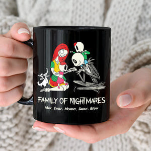 Horror Family Gift Parents And Children 02QHDT150423 Personalized Black Mug - Coffee Mug - GoDuckee