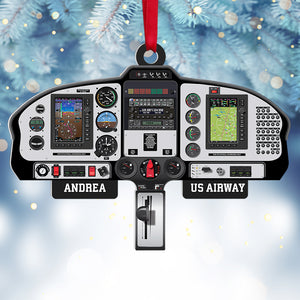 Personalized Aircraft Cockpit Ornament, Christmas Tree Decor - Ornament - GoDuckee