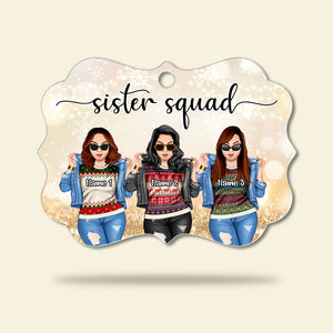 Sister Squad - Personalized Friends Benelux Ornament - Christmas Gift Afro Girls, Trip Girls - Ornament - GoDuckee