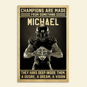 American Football Champions Are Made From Something - Personalized Wall Art - Poster & Canvas - GoDuckee