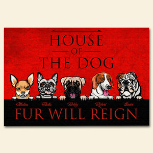 House Of The Dog Personalized Doormat, Gift For Dog Lovers - Doormat - GoDuckee
