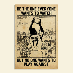Personalized Basketball Player Poster - Be The One Everyone Wants To Watch - Vintage - Poster & Canvas - GoDuckee