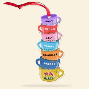 Friends Mug Personalized Custom Shape Ornament, Christmas Gift For Friend - Ornament - GoDuckee