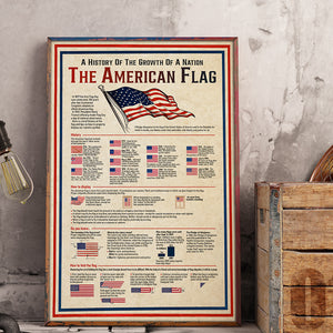 A History Of The Growth Of A Nation The American Flag Canvas Print, Gift For Independence Day - Poster & Canvas - GoDuckee