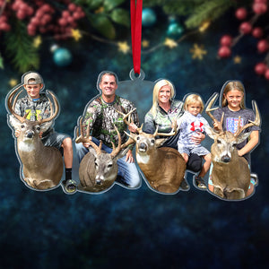 Custom Deer Hunting Photo Ornament, Christmas Tree Decor - Ornament - GoDuckee