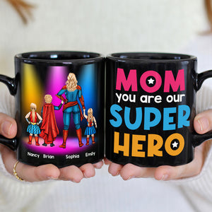 Mother's Day Gift 06HUDT030423TM Personalized Black Mug - Coffee Mug - GoDuckee