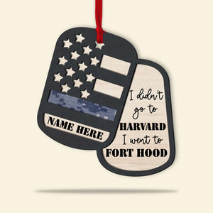 Military Dog Tag With Camouflage Pattern, Ornament Christmas Gift - Ornament - GoDuckee