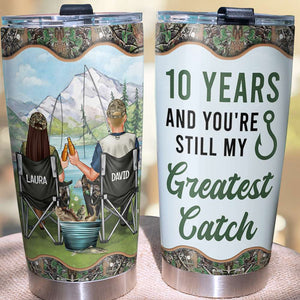 Personalized Fishing Couple Tumbler - You're Still My Greatest Catch - Tumbler Cup - GoDuckee