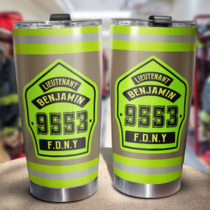 Firefighter Tumbler, Firefighter Personalized Tumbler Gift - Tumbler Cup - GoDuckee