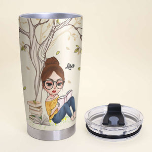 Book And She Lived Happily Ever After Personalized Tumbler - Tumbler Cup - GoDuckee