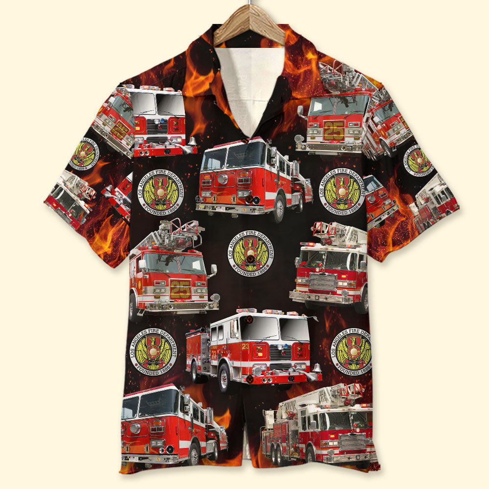 Some Of Us Grew Up Playing With Fire Trucks Custom Firefighter Hawaiian Shirt Gift For Him - Hawaiian Shirts - GoDuckee
