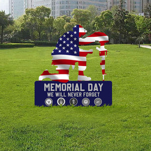 Veteran Metal Sign - Memorial Day We Will Never Forget - Metal Wall Art - GoDuckee