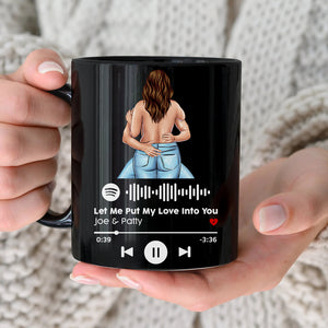 Personalized Name Songs, Naughty Make Love Couple Black Mug - Coffee Mug - GoDuckee