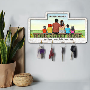 Personalized Family 2 Layers Wood Key Hanger Gift For Family - Wood Sign - GoDuckee