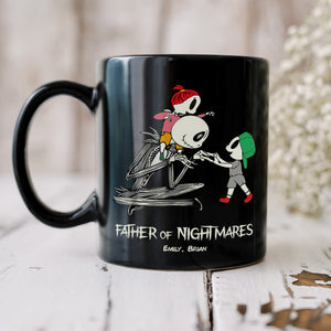 Dad Mom And Children 02QHDT230323 Personalized Black Coffee Mug - Coffee Mug - GoDuckee